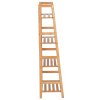 HOMCOM Bamboo Ladder Shelf, 4-Tier Bookshelf, Freestanding Bookcase for Living Room, Study, Bedroom, Home Office, 48 x 31.5 x 120cm, Natural Wood Effect