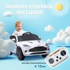 AIYAPLAY Aston Martin DBX Licensed 12V Kids Ride on Car, Kids Electric Car with Remote Control, 4 Suspension Wheels, LED Lights, Music, Horn, Slow Start, for Ages 3-6 Years, White