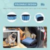 PawHut Foldable Dog Paddling Pool Pet Cat Swimming Pool Indoor/Outdoor Collapsible Summer Bathing Tub Shower Tub Puppy Washer (120 x 30H cm, Blue)