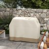 Outsunny BBQ Cover for Rectangular Gas Grill, 300D Oxford Fabric Barbecue Covers, Waterproof UV Protection Rip-Proof, with Windproof Buckles, Beige, 152 x 66 x 115cm