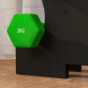 SPORTNOW Hex Dumbbells Set with Dumbbell Rack, Hand Weights for Home Gym Strength Training, 2 x 1kg, 2 x 2kg, 2 x 3kg