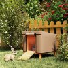 PawHut Rabbit Hutch Cover, Guinea Pig Hutch Cover, for Model X-D2-0047 & Similar Models, 43 x 52 x 37cm, Brown