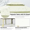 Outsunny 4 x 3 m Aluminum Garden Gazebo, Double Roof Outdoor Gazebo Canopy Shelter with Netting & Curtains for Garden, Lawn, Backyard and Deck, Cream