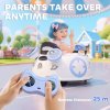 AIYAPLAY Hello Kitty Licensed Kids Bumper Car with Remote Control, 360° Rotation Spin Electric Ride On Waltzer Car with Dual Joysticks, Music, Lights, Safety Belt, for 1.5-5 Years Old, White