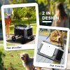 PawHut Dog Pram Dog Stroller Pet Pushchair with Detachable Carrier Soft Padding, Safety Leashes, for Mini and Small Dogs - Grey