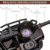 HOMCOM 6V Kids Electric Ride on Car Toddlers Quad Bike All Terrain Vehicle Toy With Music for 18-36 months Black