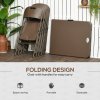 Outsunny 6 Seater Garden Dining Set, Rattan-Style HDPE Garden Furniture Set, Outdoor Dining Table and Chairs with 6 Armchairs and Rectangular Plastic Top Table for Patio, Balcony, Dark Brown