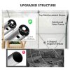 Outsunny 4 x 3(m) Walk-in Polytunnel Greenhouse with Upgraded Structure, Zipped Roll Up Mesh Door, 6 Mesh Windows, Tunnel Warm House Tent with PE Cover, 10 Plant Labels and Gloves, White