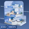 HOMCOM 14000 BTU Air Conditioning Unit, 3-in-1 Portable Air Conditioner, Dehumidifier, Cooling Fan with 24H Timer On/off, 2 Speeds, Remote Control, LED Display, 24H Timer, Window Venting Kit, 40m²