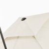 Outsunny 2.7 x 2.7(m) Cantilever Parasol with Aluminium Frame, Crank and Tilt, 360-Degree Rotation, Double Top Garden Umbrella with Base and Cover, Beige