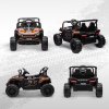 AIYAPLAY Kids Ride on Car, 12V Battery Powered Electric Truck with Remote Control, 4 Suspension Wheels, Horn, Lights, Music, USB, for Ages 3-5 Years, Brown