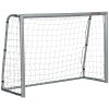 SPORTNOW 6ft x 4ft Football Goal, Football Net for Garden, Training Goal with Ground Stakes, Steel Frame