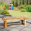Outsunny 1 Piece 2-seater Outdoor Indoor Wooden Garden Bench Fir Patio Loveseat, 110L x 38W x 35Hcm, Carbonised