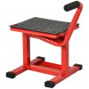 DURHAND 150KG Steel Motorcycle Lift Rubber Platform, Crank Lift Manual Repair Clean Hoist Table Assist Off-Road Dirt Bike Stand, 27.5/39.5H cm, Red