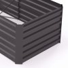 Outsunny Raised Beds for Garden, Galvanised Steel Outdoor Planters with Multi-reinforced Rods for Vegetables, Plants, Flowers and Herbs, 180 x 90 x 59 cm, Dark Grey