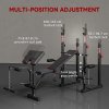 SPORTNOW Weight Bench with Bench Press Rack, Preacher Curl Bench, Leg Curl Machine, Incline or Flat Workout Bench for Home Gym Strength Training Weight Lifting