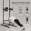 HOMCOM Power Tower Station with Dip Stand, Pull Up Bar Home Office Gym Training Workout Equipment