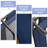 PawHut Raised Dog Bed Cat Elevated Lifted Puppy Pet Elevated Cot Portable Camping Basket - Blue (Large)