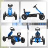 AIYAPLAY Pedal Go Kart for Kids, Children Ride-On Race Car with Silent EVA Tyres, for 2-5 Years, Blue