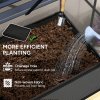 Outsunny Raised Garden Bed with Cold Frame Greenhouse, Elevated Wood Planter Box with Polycarbonate Panel and Top Vent for Vegetables, Flowers, Herbs, 120 x 60 x 103cm, Natural