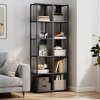 HOMCOM 5-Tier Bookshelf, Modern Tall Bookcase with Steel Frame, Freestanding Display Storage Unit for Living Room, Bedroom, Study, Home Office, Grey