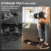 SPORTNOW 24KG Single Adjustable Dumbbell, 4-in-1 Weights with Storage Tray and Non-Slip Handle, Home Gym Fitness Equipment, Black