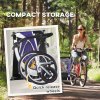 HOMCOM Child Bike Trailer, Baby Bicycle Trailer for 2 Kids with 5 Point Harness, Steel Frame, Reflectors, Safety Flag, Hitch Coupler, Purple