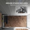 Outsunny 5x3ft Garden Shed, Steel Small Shed, Outdoor Lean-to Shed with Adjustable Shelf, Lock and Gloves for Patio, Garden, Green without Foundation Kit