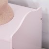 HOMCOM Wooden Kids Toy Box Children Storage Organizer Chest Safety Hinge Playroom Furniture Pink
