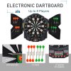 HOMCOM DART BOARD SET ELECTRONIC DARTBOARD LED DIGITAL SCORE DISPLAY SOFT TIP 27 GAMES SPEAKER SOUND WITH DARTS