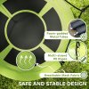 AIYAPLAY Nest Swing Seat for Kids, 100 cm Diameter Tree Swing Set w/ Height Adjustable Hanging Ropes, for Outdoor, Playground, Garden, Green