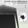Outsunny 2.4 x 2.4m Pop Up Gazebo Canopy Tent with 2 Sidewalls and Carry Bag, Height Adjustable, UV50+ Party Tent Event Shelter for Garden, Patio, Black