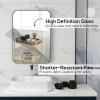 HOMCOM Rectangle Bathroom Mirror, 50 x 70cm Metal Framed Wall Mirror, Decorative Mirror for Bedroom, Living Room, Entryway, Black