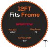 SPORTNOW Trampoline Replacement Mat with Eight Rows of Stitching, Spring Pull Tool, 72 V-Hooks, for 12ft Trampoline, Using 14cm Springs, Trampoline Jumping Mat, Orange