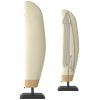 Outsunny Parasol Cover, 600D Oxford Cantilever Umbrella Cover Fit for 2-4m Parasol, Banana Umbrella Protector with Zipper for Outdoor Garden, Patio, White