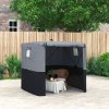 Outsunny Pop Up Gazebo with Sides, 2m x 2m Easy 1 Person Setup Party Tent with Carry Bag, Stakes, Ropes, Folding Multifunctional Instant Shelter, Black and Grey