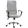 HOMCOM Mesh Office Chair, High Back Computer Desk Chair, Swivel Chair with Height Adjustable, for Home, Light Grey