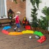 ZONEKIZ Stepping Stones Kids Balance Beam 6 PCs Stackable Outdoor Indoor Obstacle Course Sensory Play