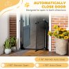 PawHut Pressure Fit Safety Gate for Doorways and Staircases, Dog Gate w/ Auto Closing Door, Pet Barrier for Hallways w/ Double Locking, Openings 75-82 cm - Black