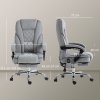 Vinsetto Massage Office Chair with 6 Point Massage and Heat, Desk Chair with Footrest, Reclining Backrest, Swivel Wheels, Adjustable Height, Grey