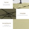 Outsunny 3x2m Cantilever Parasol with Cross Base, Banana Parasol with Crank Handle and 6 Ribs, Rectangular Hanging Patio Umbrella for Outdoor Pool, Garden, Balcony, Beige