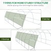 Outsunny 6 x 3 x 2 m Polytunnel Greenhouse with Roll-up Side Walls, Walk-in Grow House Tent with Steel Frame, Reinforced Cover, Zipped Door and 12 Mesh Windows for Garden, Green