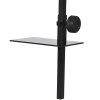 PawHut Reptile Lamp Stand, Adjustable Height and Width Heat Lamp for Reptile Amphibian Terrariums, Light Stand with Hook Hanging Steel Base - Black