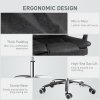 Vinsetto Office Chair, Microfibre Reclining Computer Desk Chair with Footrest and Adjustable Height, Swivel Wheels for Home Office, Black