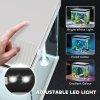 PawHut Fish Tank, 26L Glass Aquarium with Filter System, LED Lights, Water Pump, Betta Fish Tank for Goldfish, Shrimps, White