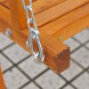 Outsunny 3 Seater Garden Swing Seat with Canopy, Wooden Swing Chair, Outdoor Hammock Bench for Balcony Patio Porch, Green