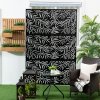Outsunny Decorative Garden Privacy Screen with Stand, 6.5FT Freestanding Metal Outdoor Divider, Decorative Privacy Panel with Expansion Screws for Garden Pool Hot Tub, Willow Branch Style, Black