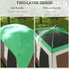Outsunny 6-7 Man Camping Tent, 3000mm Waterproof Family Tunnel Tent with Sewn in Groundsheet and Top Light Hook, Portable with Bag, for Fishing Hiking Festival, Green