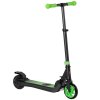 HOMCOM Kids Folding Electric Scooter Adult E Scooter, 120W, with Adjustable Height and Rear Wheel Brake, 8km/h Maximum Speed, for Children Ages 6-12 Years Old, Green
