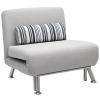 HOMCOM Single Sofa Bed, 1 Person Sleeper Foldable Lounge with Pillow